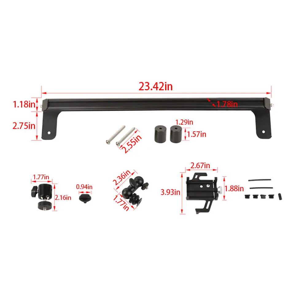For 2011-2018 Jeep Wrangler JK JKU Dash Camera & Phone Holder Mount Stand