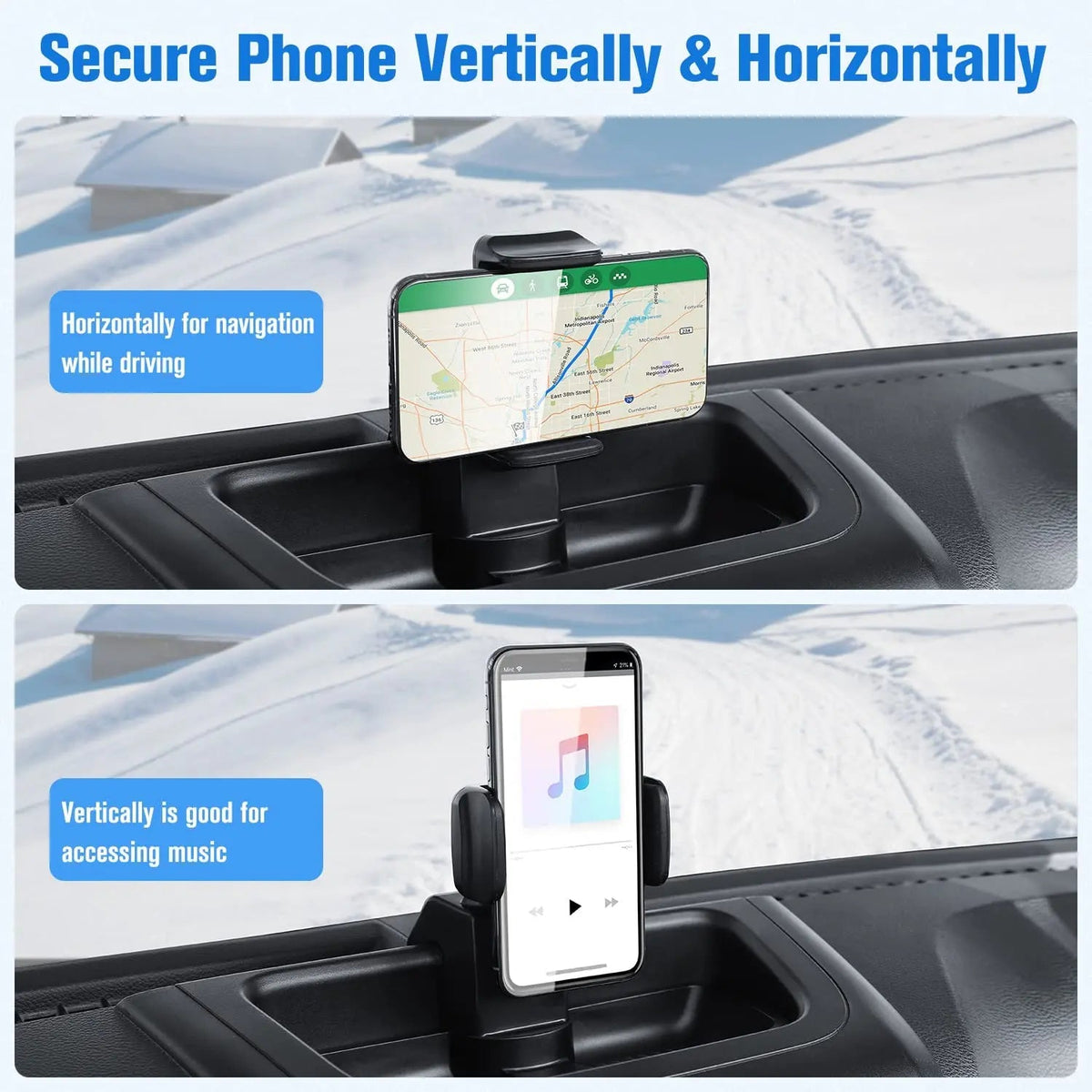 For 2011-2018 Jeep Wrangler JK JKU Dash Mount Cell Phone Holder