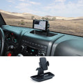 For 2011-2018 Jeep Wrangler JK JKU Dash Tray Mount Phone Clamp Holder, Black