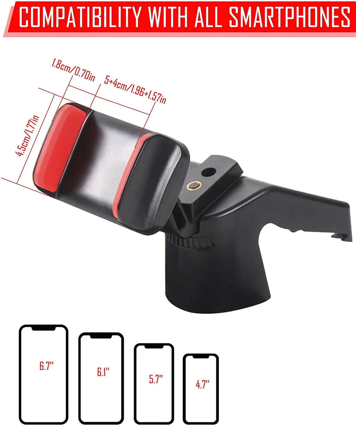 For 2011-2018 Jeep Wrangler JK JKU Dashboard Phone Holder Mount Dash Tray Storage Organizer