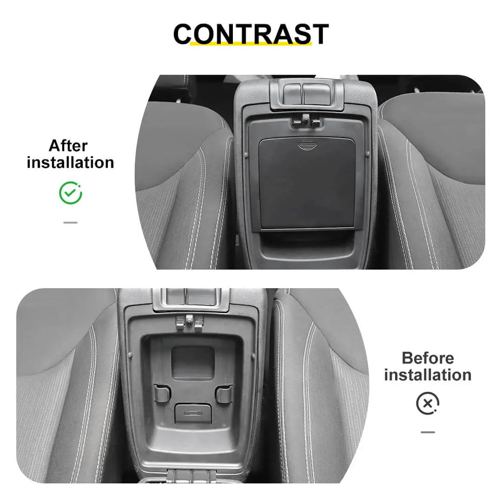 For 2011-2018 Jeep Wrangler JK JKU Front Center Console Armrest Hidden Storage Box