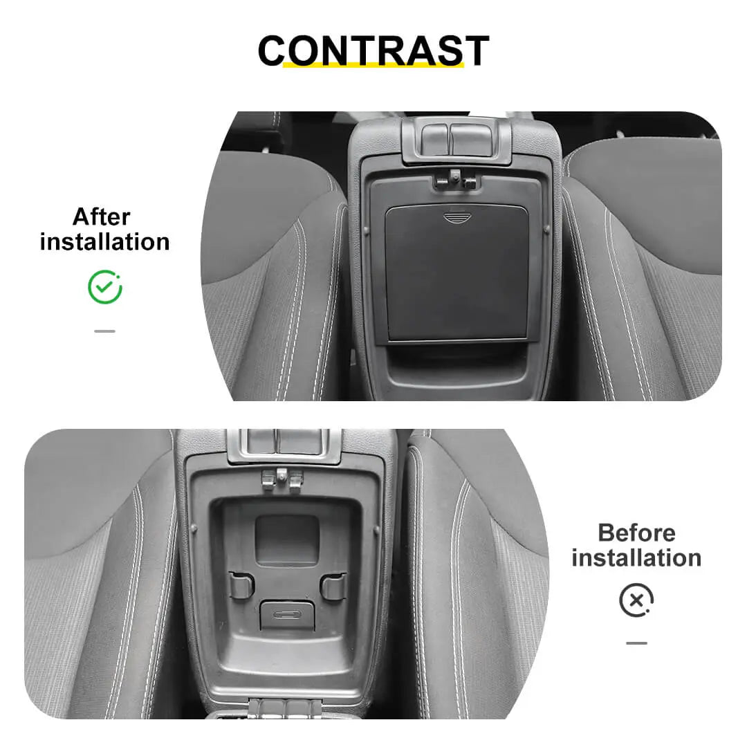 For 2011-2018 Jeep Wrangler JK JKU Front Center Console Armrest Hidden Storage Box