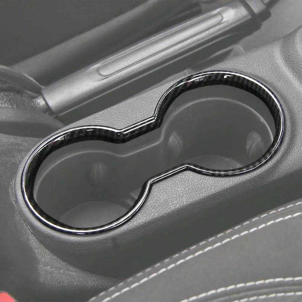 For 2011-2018 Jeep Wrangler JK JKU Front Water Cup Holder Trim Cover ABS Interior Decor