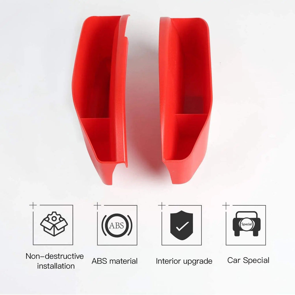 For 2011-2018 Jeep Wrangler JK JKU Gear Shift Storage Box Center Console Auto Organizer Tray Red