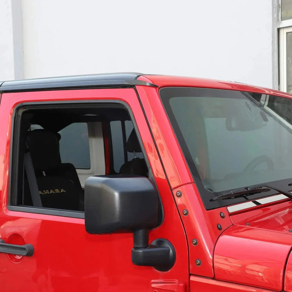 For 2011-2018 Jeep Wrangler JK JKU Hard-Top Roof Rainwater Guard Diverters Channel Slot Gutter, 2PCS