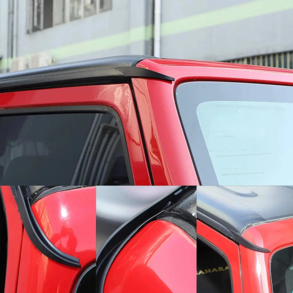 For 2011-2018 Jeep Wrangler JK JKU Hard-Top Roof Rainwater Guard Diverters Channel Slot Gutter, 2PCS