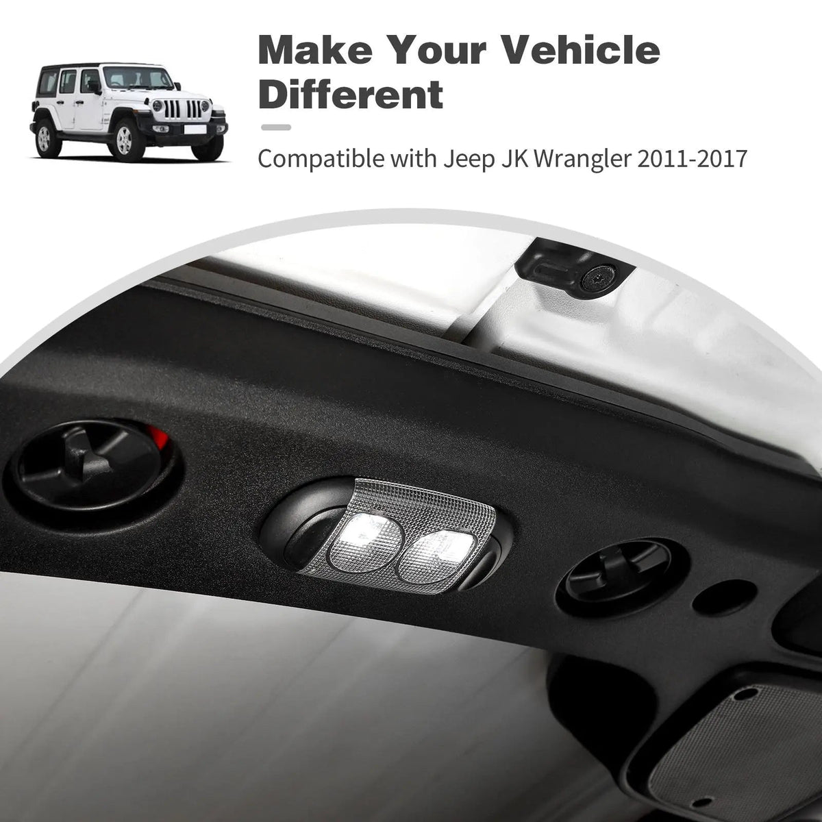 For 2011-2018 Jeep Wrangler JK JKU LED Roof Reading Light