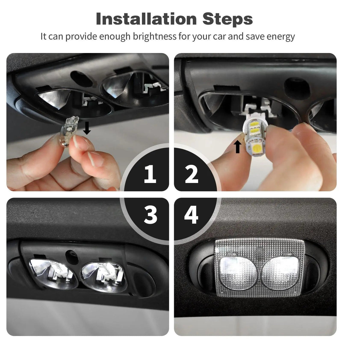 For 2011-2018 Jeep Wrangler JK JKU LED Roof Reading Light