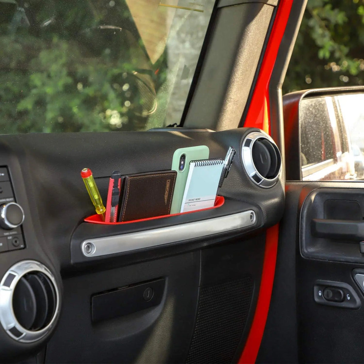For 2011-2018 Jeep Wrangler JK JKU Passenger Grab Storage Tray Co-Pilot Organizer Grab Handle Storage Box