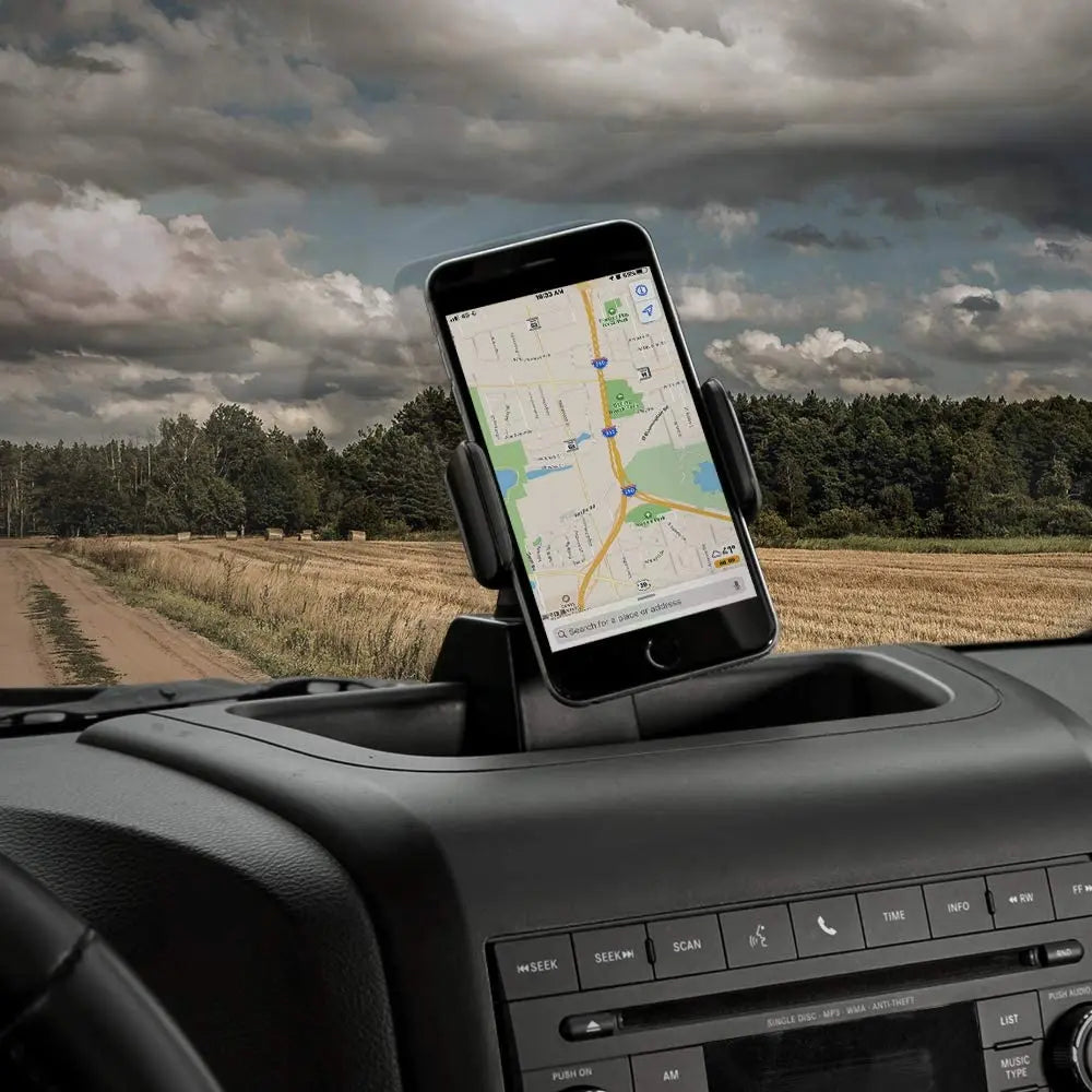 For 2011-2018 Jeep Wrangler JK JKU Phone Holder Mount, Matt Black (Upgraded Version)