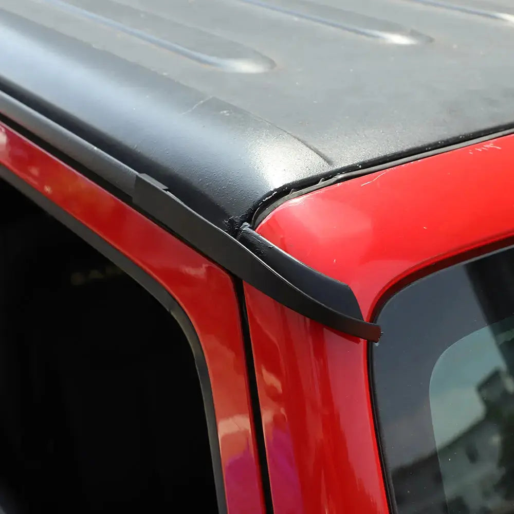 For 2011–2018 Jeep Wrangler JK & JKU – Rain Gutter Extensions Rain Groove Diverter Upgraded Version (Fits Hard Tops Only)