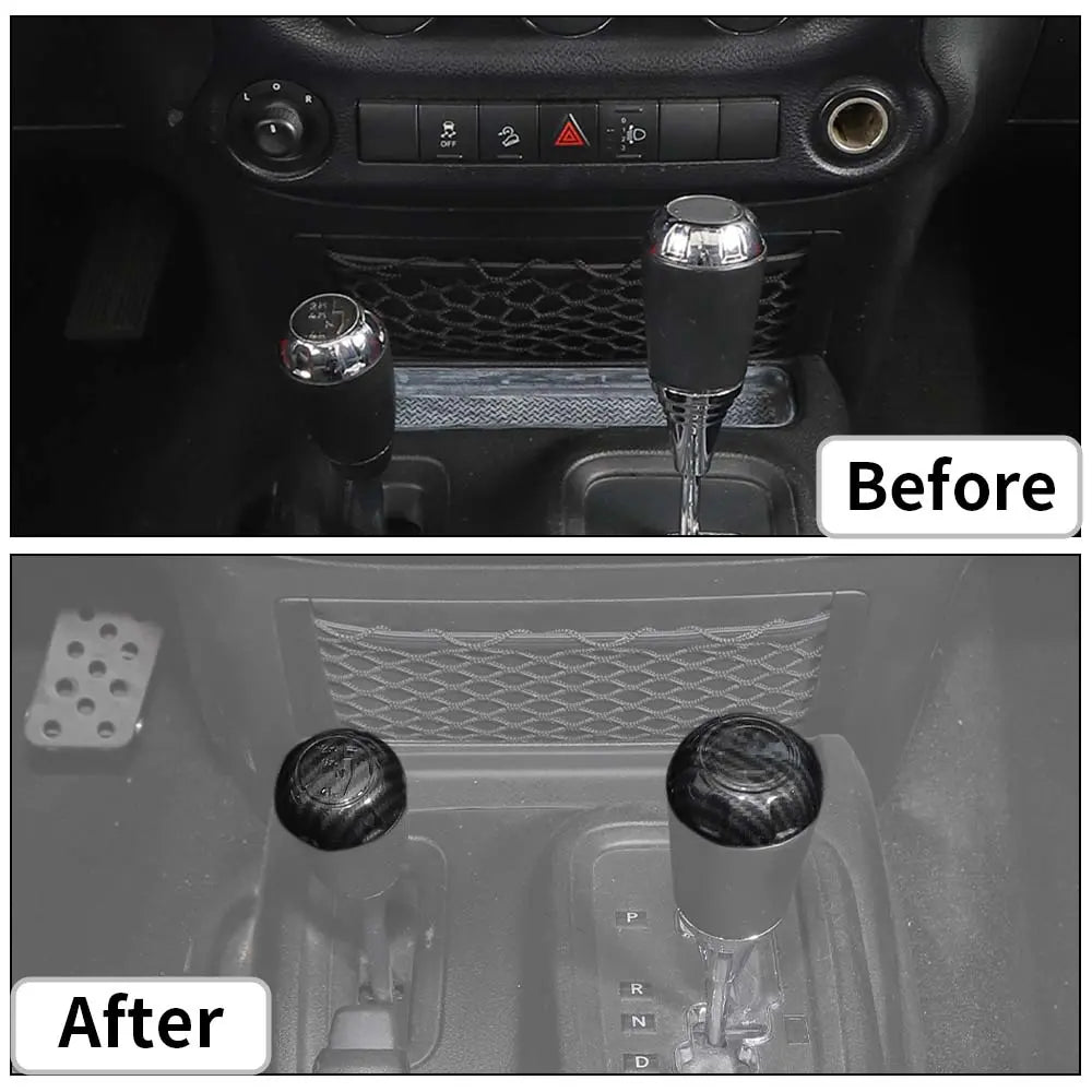 For 2011-2018 Jeep Wrangler JK JKU Shift Gear Knob Trim Cover