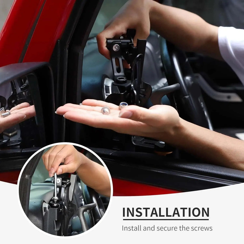 For 2011-2018 Jeep Wrangler JK JKU Two Side Front Door Water Cup Phone Holder Stand