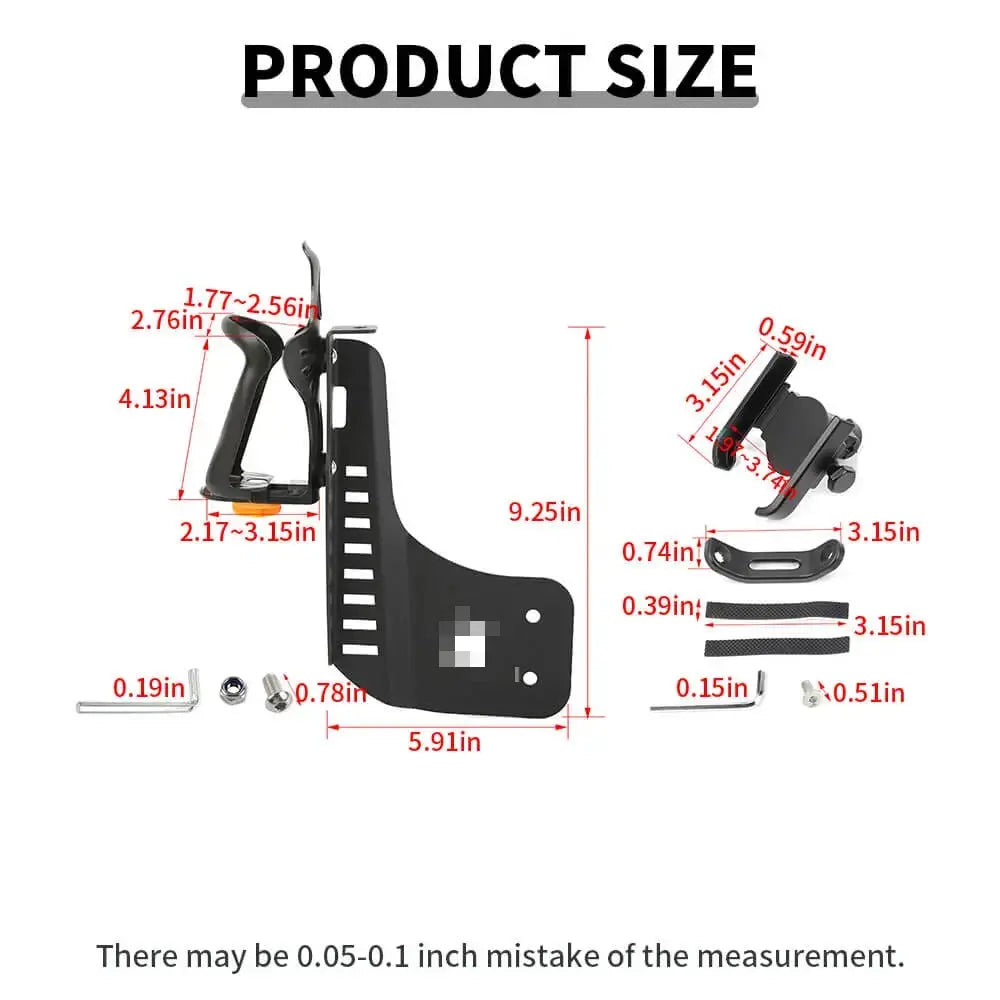 For 2011-2018 Jeep Wrangler JK JKU Two Side Front Door Water Cup Phone Holder Stand