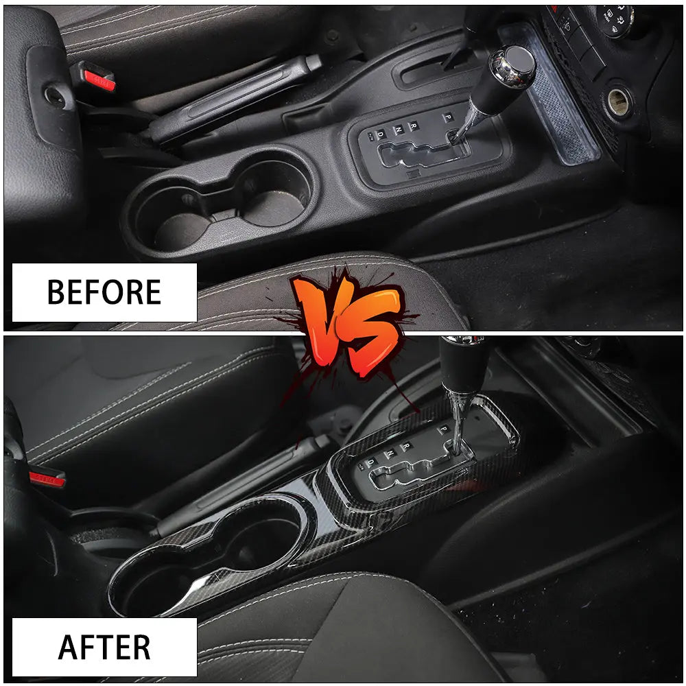 For 2011-2018 Jeep Wrangler JK JKU Water Cup Holder & Gear Shift Trim Cover
