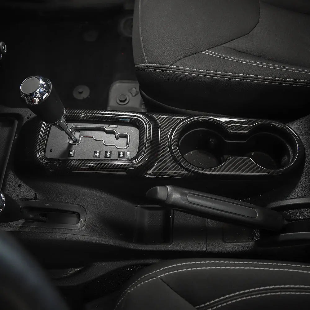 For 2011-2018 Jeep Wrangler JK JKU Water Cup Holder & Gear Shift Trim Cover