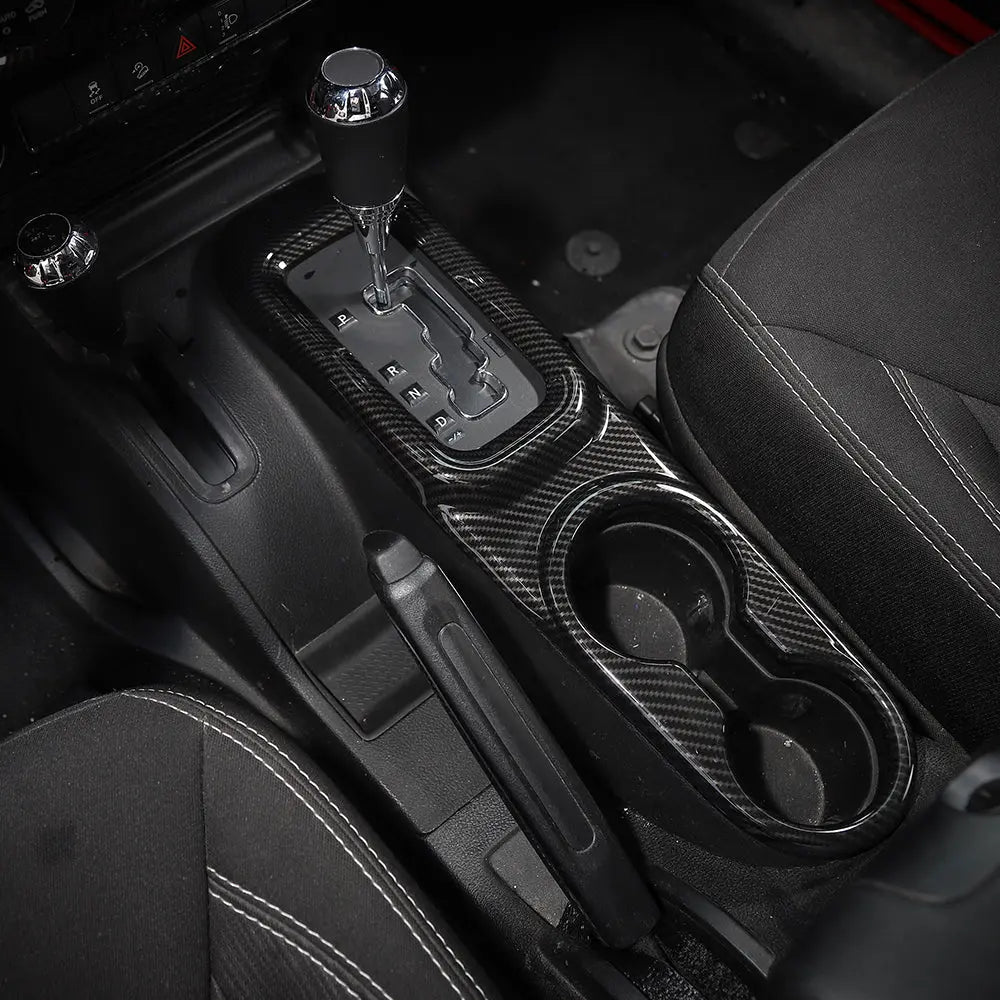 For 2011-2018 Jeep Wrangler JK JKU Water Cup Holder & Gear Shift Trim Cover
