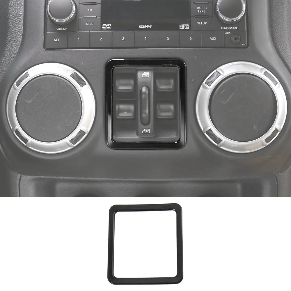 For 2011-2018 Jeep Wrangler JK JKU Window Control Switch Button Panel Frame Cover Trim