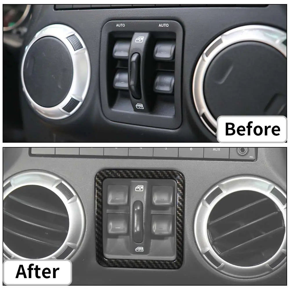 For 2011-2018 Jeep Wrangler JK JKU Window Control Switch Button Panel Frame Cover Trim