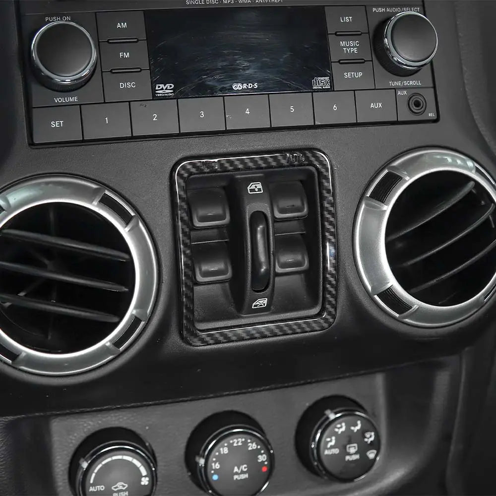 For 2011-2018 Jeep Wrangler JK JKU Window Control Switch Button Panel Frame Cover Trim