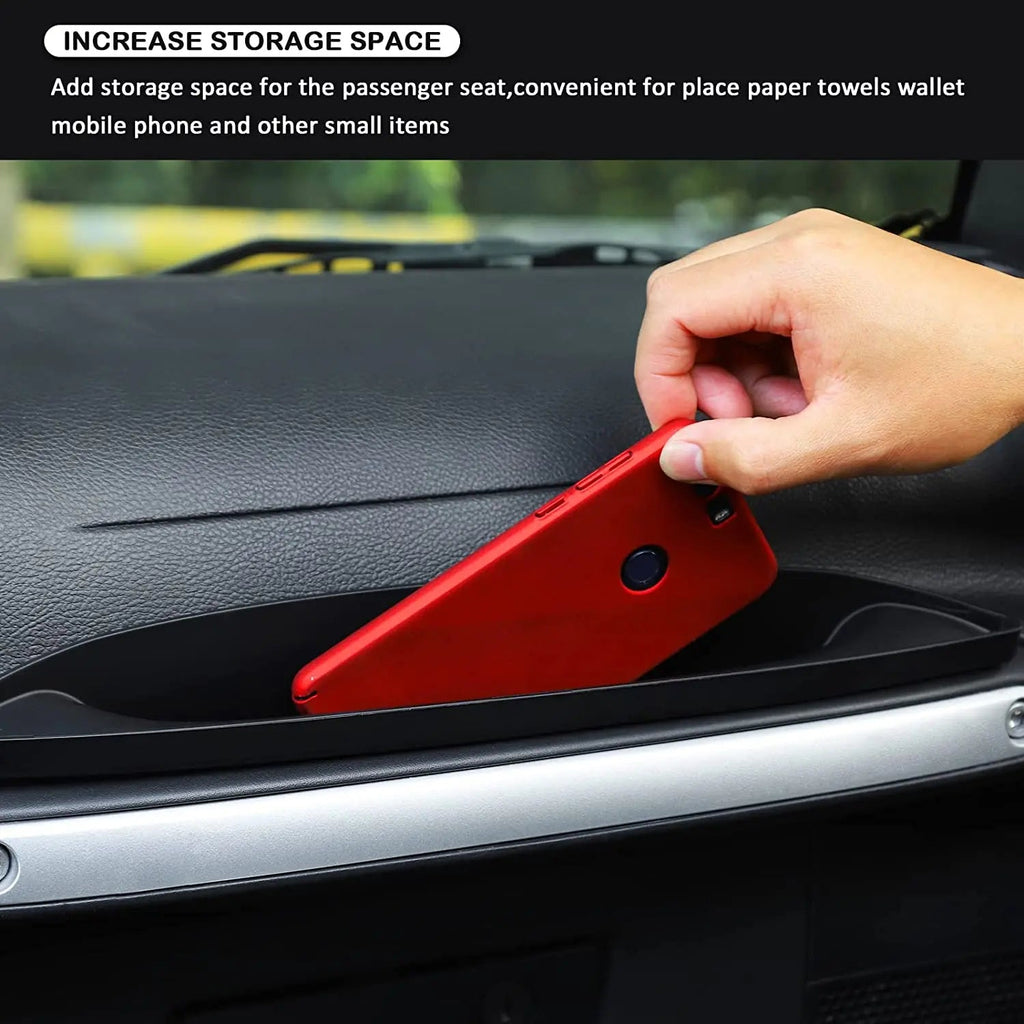 For 2011-2018 Jeep Wrangler JK Passenger Co-Pilot Grab Bar Storage Box Handle Tray Organizer