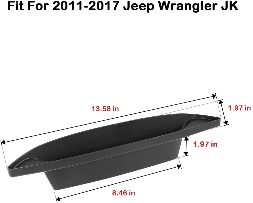 For 2011-2018 Jeep Wrangler JK Passenger Co-Pilot Grab Bar Storage Box Handle Tray Organizer