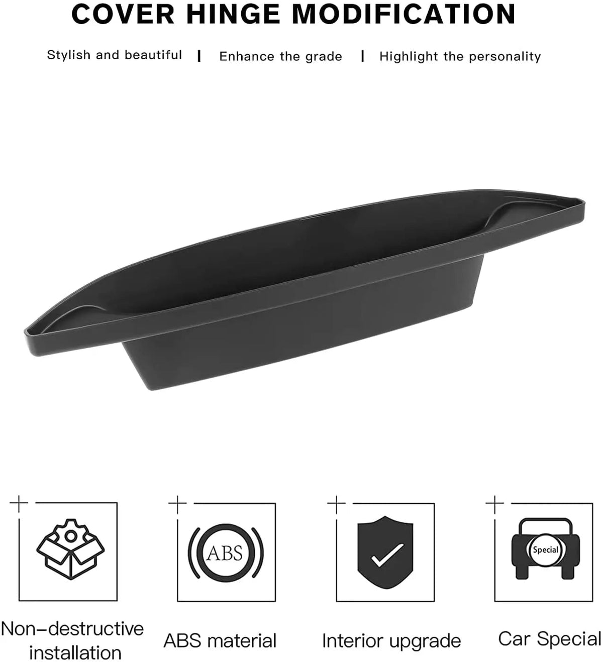 For 2011-2018 Jeep Wrangler JK Passenger Co-Pilot Grab Bar Storage Box Handle Tray Organizer