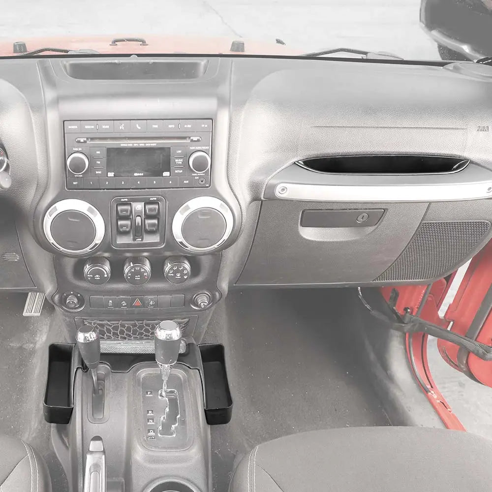 For 2011-2018 Jeep Wrangler JK Passenger Side Grab Handle Insert & Gear Shift Center Console Storage Box