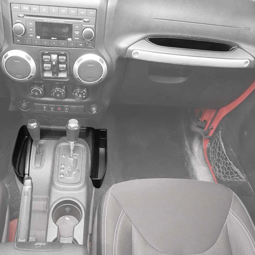 For 2011-2018 Jeep Wrangler JK Passenger Side Grab Handle Insert & Gear Shift Center Console Storage Box