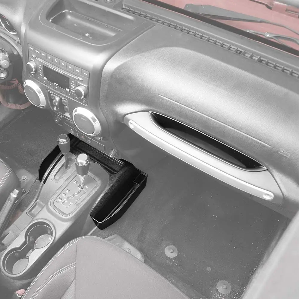 For 2011-2018 Jeep Wrangler JK Passenger Side Grab Handle Insert & Gear Shift Center Console Storage Box