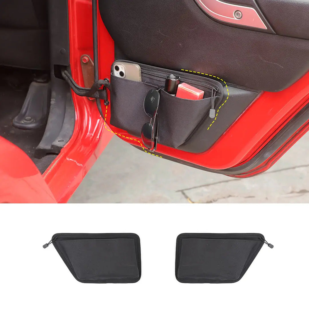 For 2011-2018 Jeep Wrangler JK Rear Door Storage Bag Organizer（2 pcs）