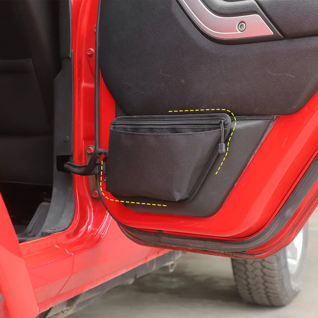 For 2011-2018 Jeep Wrangler JK Rear Door Storage Bag Organizer（2 pcs）
