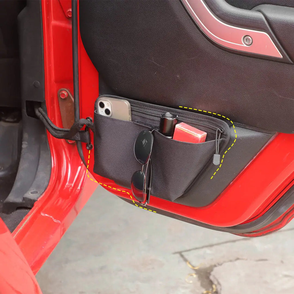 For 2011-2018 Jeep Wrangler JK Rear Door Storage Bag Organizer（2 pcs）