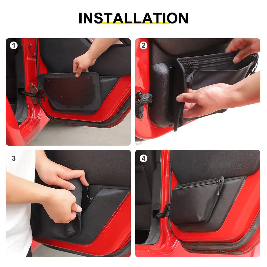 For 2011-2018 Jeep Wrangler JK Rear Door Storage Bag Organizer（2 pcs）