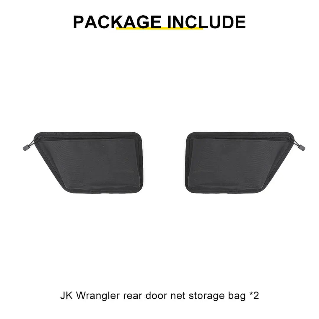 For 2011-2018 Jeep Wrangler JK Rear Door Storage Bag Organizer（2 pcs）
