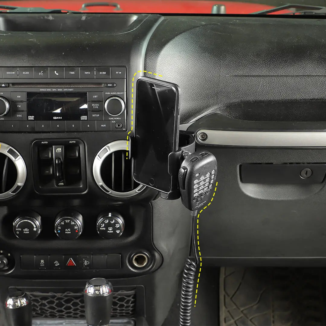 For 2011-2018 Jeep Wrangler JK Water Cup Bottle Mobile Phone Bracket Holder