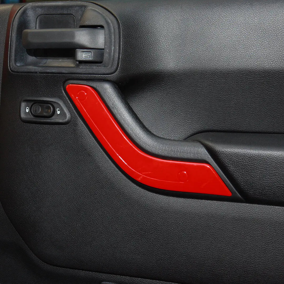 For 2011-2018 Jeep Wrangler JKU 4-Door Interior Car Door Center Console Trim Cover Kit (16 pcs)