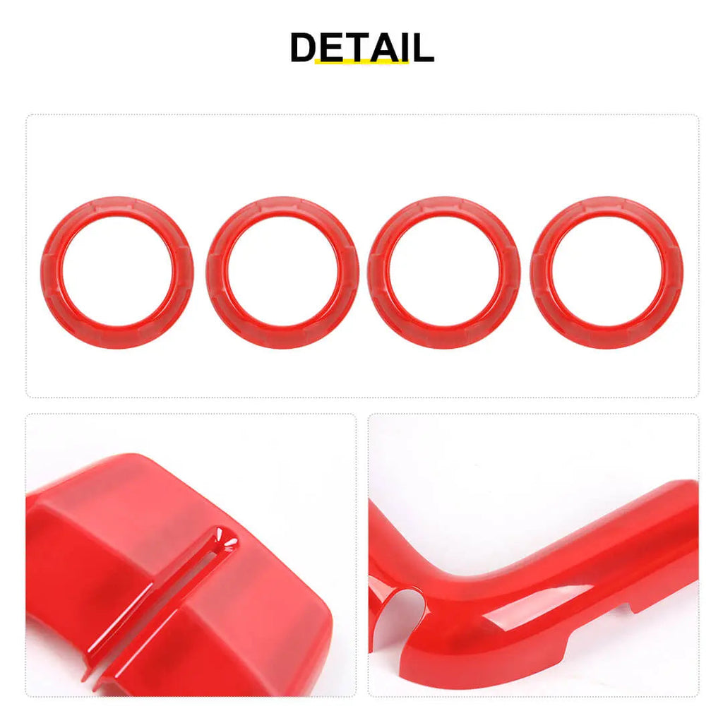 For 2011-2018 Jeep Wrangler JKU 4-Door Interior Car Door Center Console Trim Cover Kit (16 pcs)