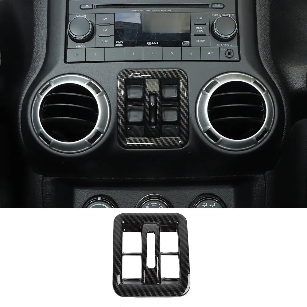 For 2011-2018 Jeep Wrangler JKU 4-Door Window Lift Switch Button Panel Cover Trim