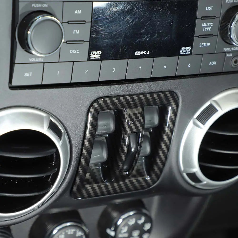 For 2011-2018 Jeep Wrangler JKU 4-Door Window Lift Switch Button Panel Cover Trim