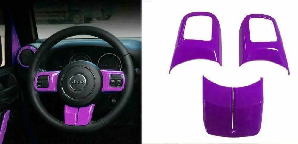 For 2011-2018 Jeep Wrangler JKU 4Door 21PCS Interior Decoration Trim Kit Full Set Cover