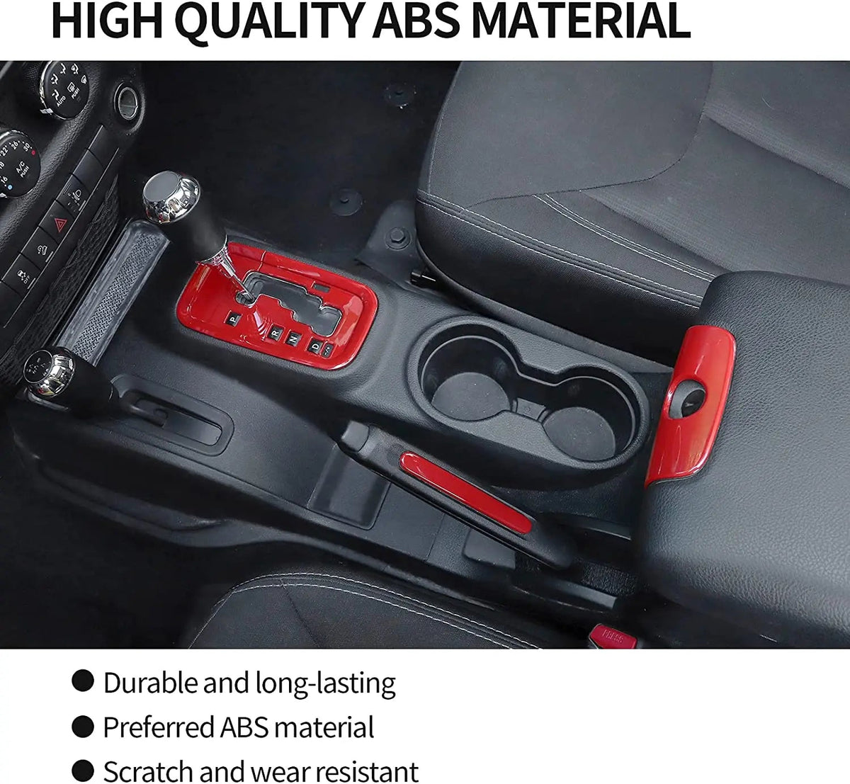 For 2011-2018 Jeep Wrangler JKU 4Doors 12pcs Interior Full Set Trim Cover Kit