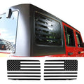 For 2011-2018 Jeep Wrangler JKU Rear Window Sticker Decal , American Flag