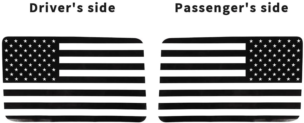 For 2011-2018 Jeep Wrangler JKU Rear Window Sticker Decal , American Flag