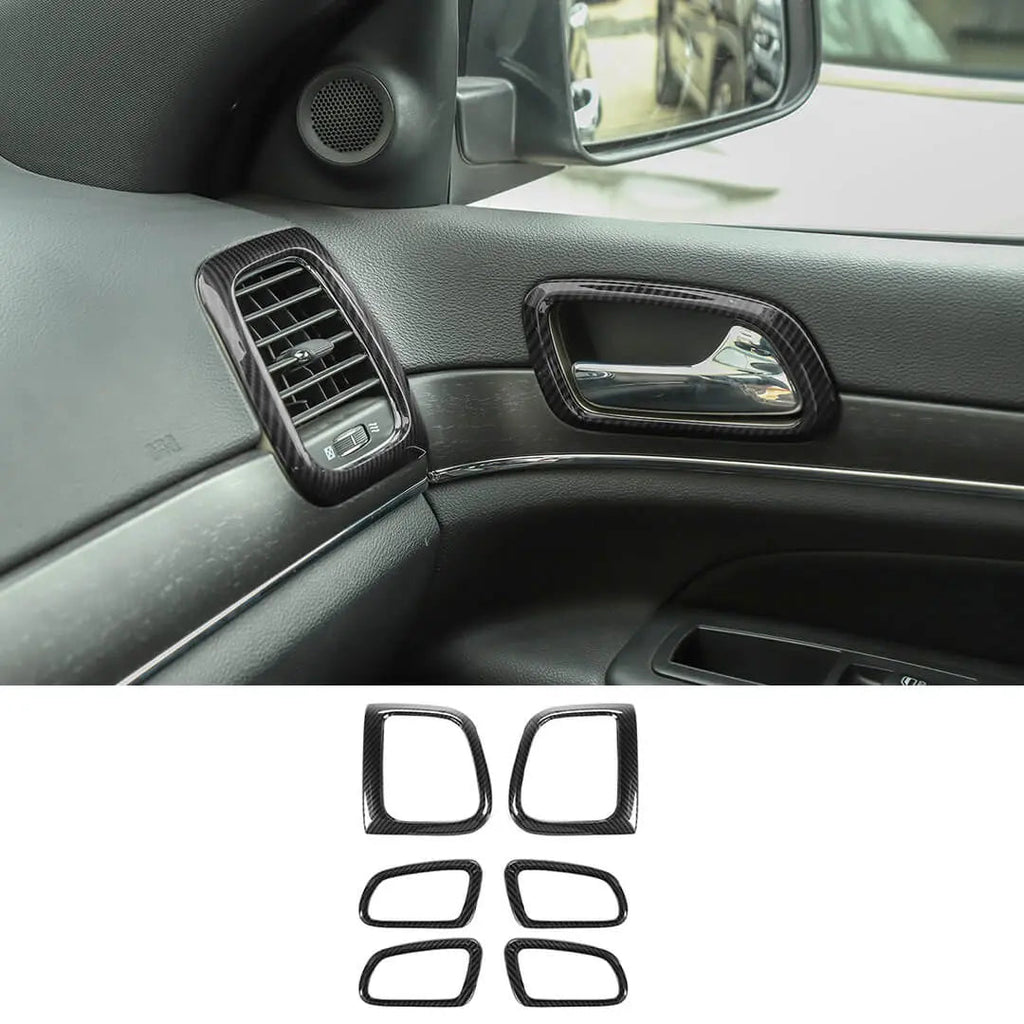 For 2011-2020 Jeep Grand Cherokee WK2 Air Conditioner Vent Outlet Door Handle Cover Trim Kit (6 pcs)
