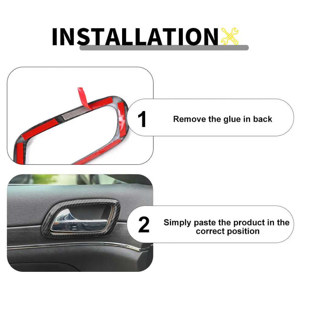 For 2011-2020 Jeep Grand Cherokee WK2 Air Conditioner Vent Outlet Door Handle Cover Trim Kit (6 pcs)
