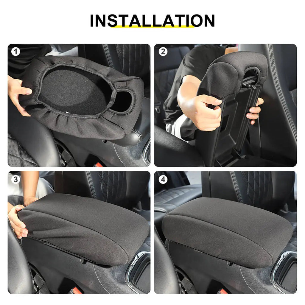 For 2011-2020 Jeep Grand Cherokee WK2 Central Console Armrest Guard Sleeve Mat Pad Cloth Cover