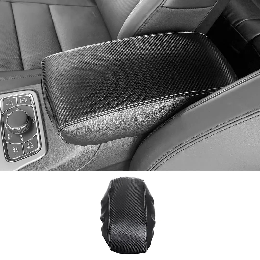 For 2011-2020 Jeep Grand Cherokee WK2 Central Console Armrest Guard Sleeve Mat Pad Leather Cover