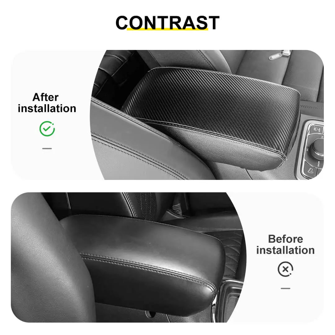 For 2011-2020 Jeep Grand Cherokee WK2 Central Console Armrest Guard Sleeve Mat Pad Leather Cover
