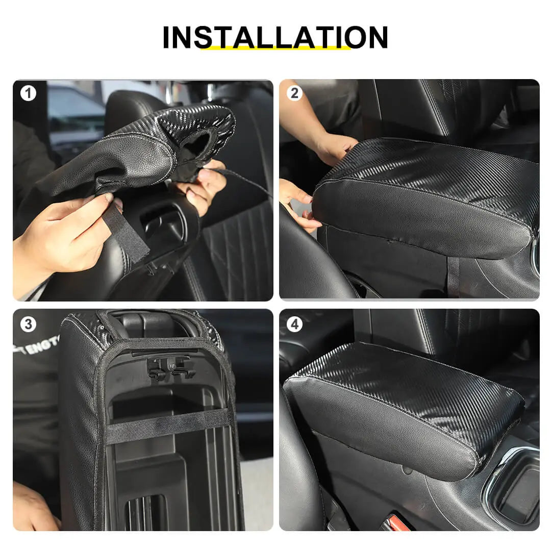 For 2011-2020 Jeep Grand Cherokee WK2 Central Console Armrest Guard Sleeve Mat Pad Leather Cover